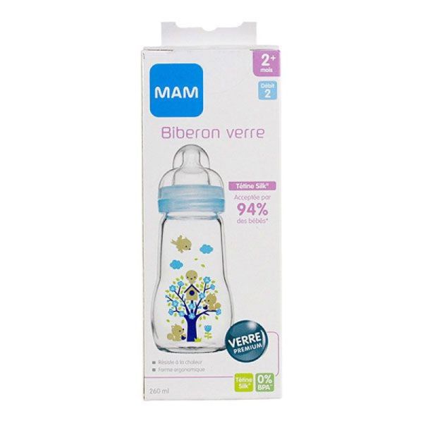 Mam Bib T?T D?B2 Bleu 260Ml Verre