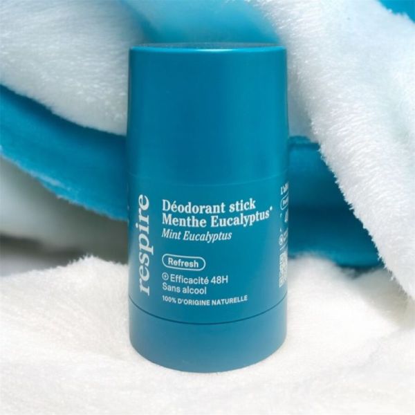 respire deodorant stick bio menthe eucalyptus